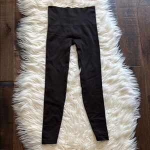 Spanx Brown and Black High-Waisted Leggings